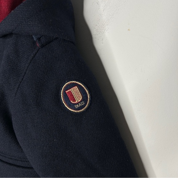 JACADI PARIS Navy Blue Wool Blend Hooded Baby Winter Coat Size 12 Months - Picture 5 of 10